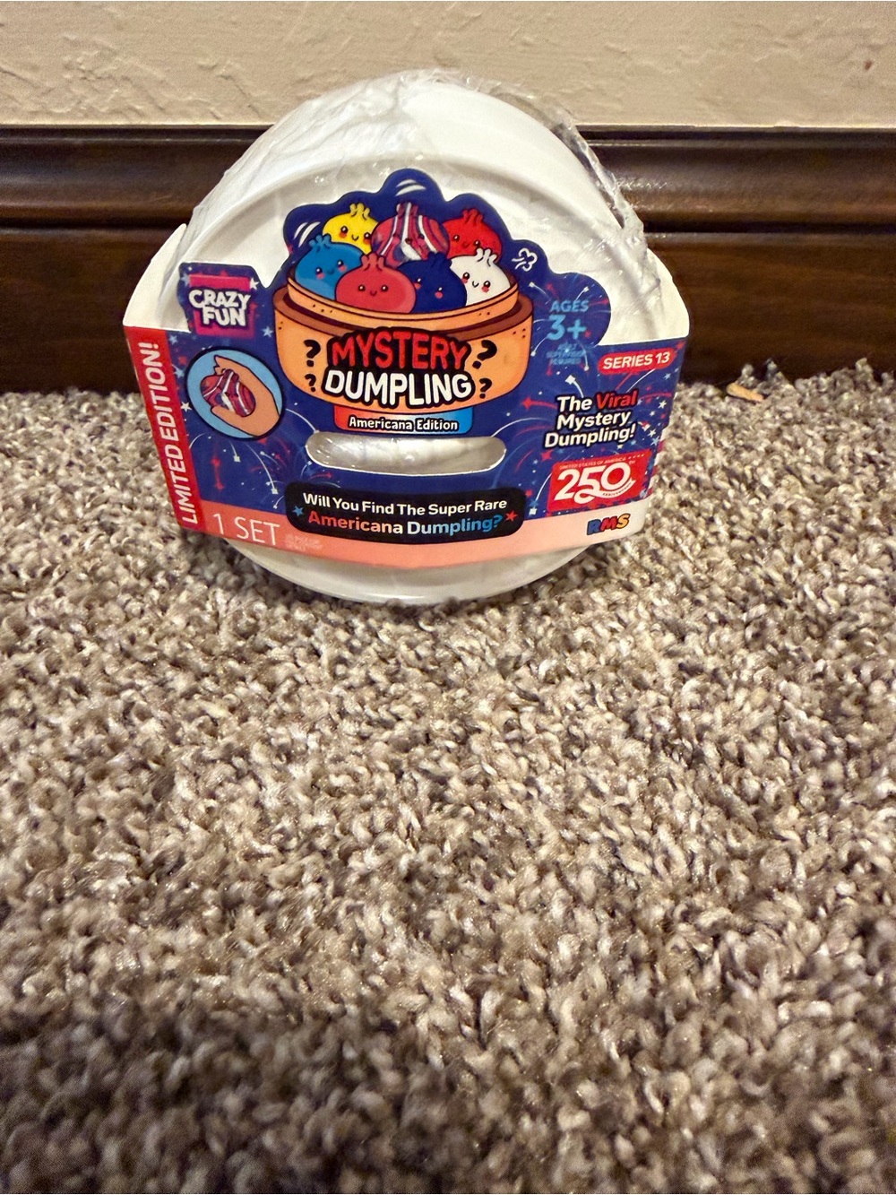 RMS Mystery Dumpling AMERICANA Series 13 Squishy Bun Plastic Slightly Torn